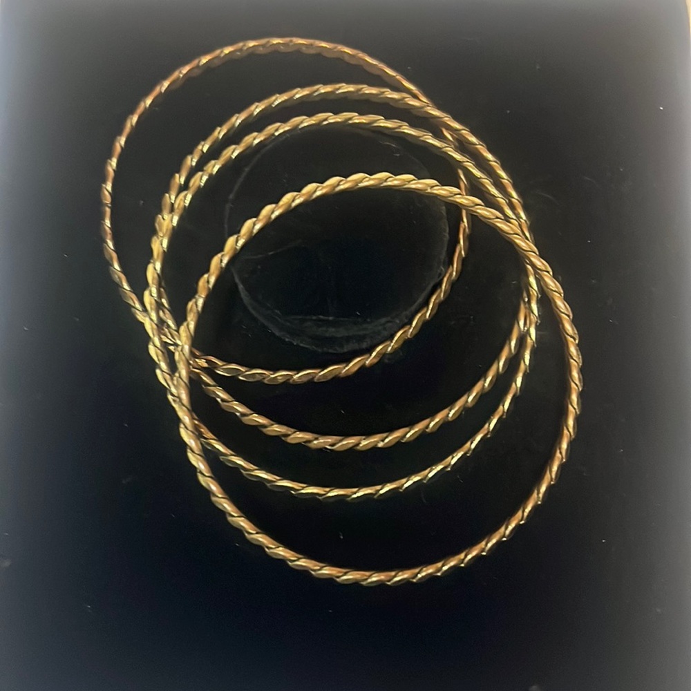 Set of 4 Copper Bangles